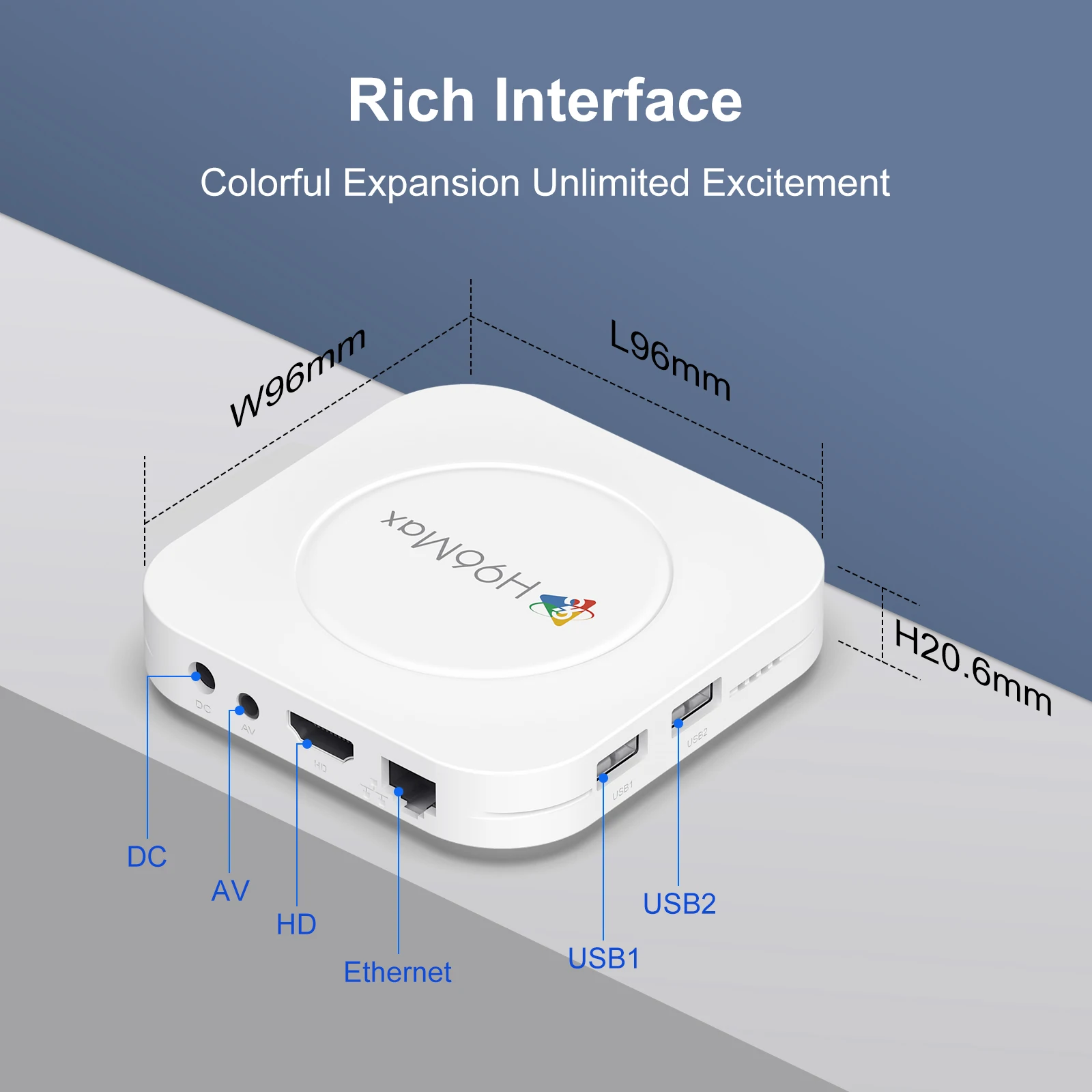Smart TV Box Android 14.0 H96 MAX M1 Plus RK3528 Mouse Assistant Bluetooth5.4 WI
