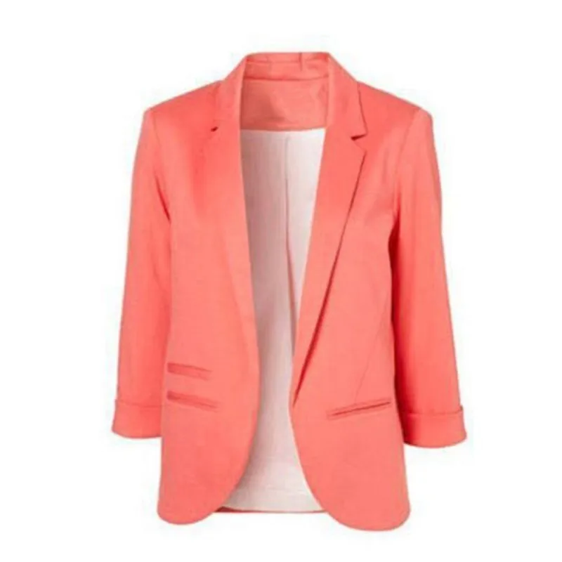 

2024 Candy Color Seven-point Sleeves Small Suit Commuter Models Slim Women Blazers