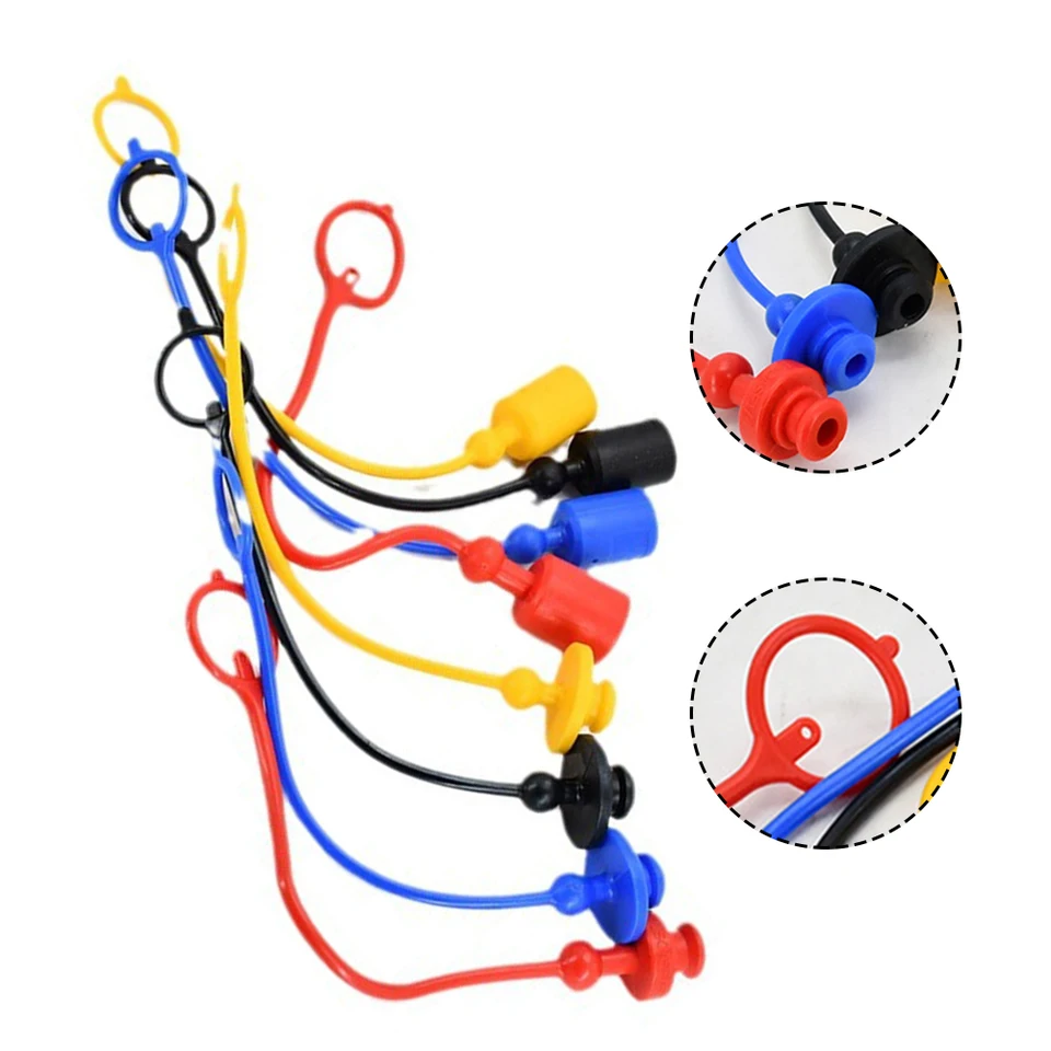 4 Sets De Bouchons Anti-poussière Pour Coupleurs Hydrauliques - Mâles Et Femelles, Multi-couleurs