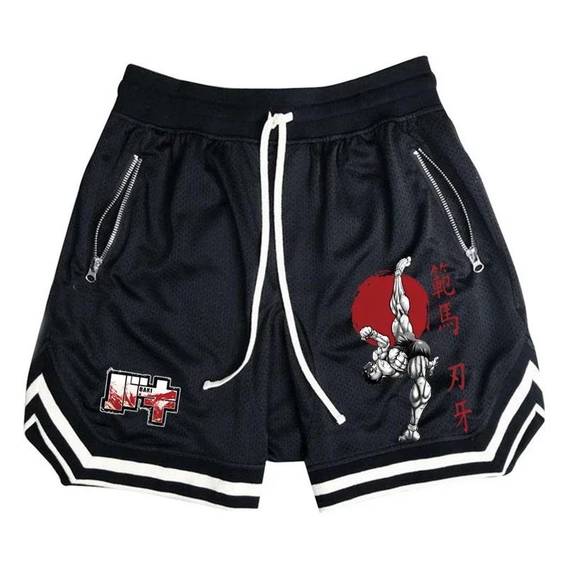 Hanma pantalones cortos de Anime Baki para hombre y mujer Shorts de hanma-pantalones-cortos-de-anime-baki-para-hombre-y-mujer-shorts-de