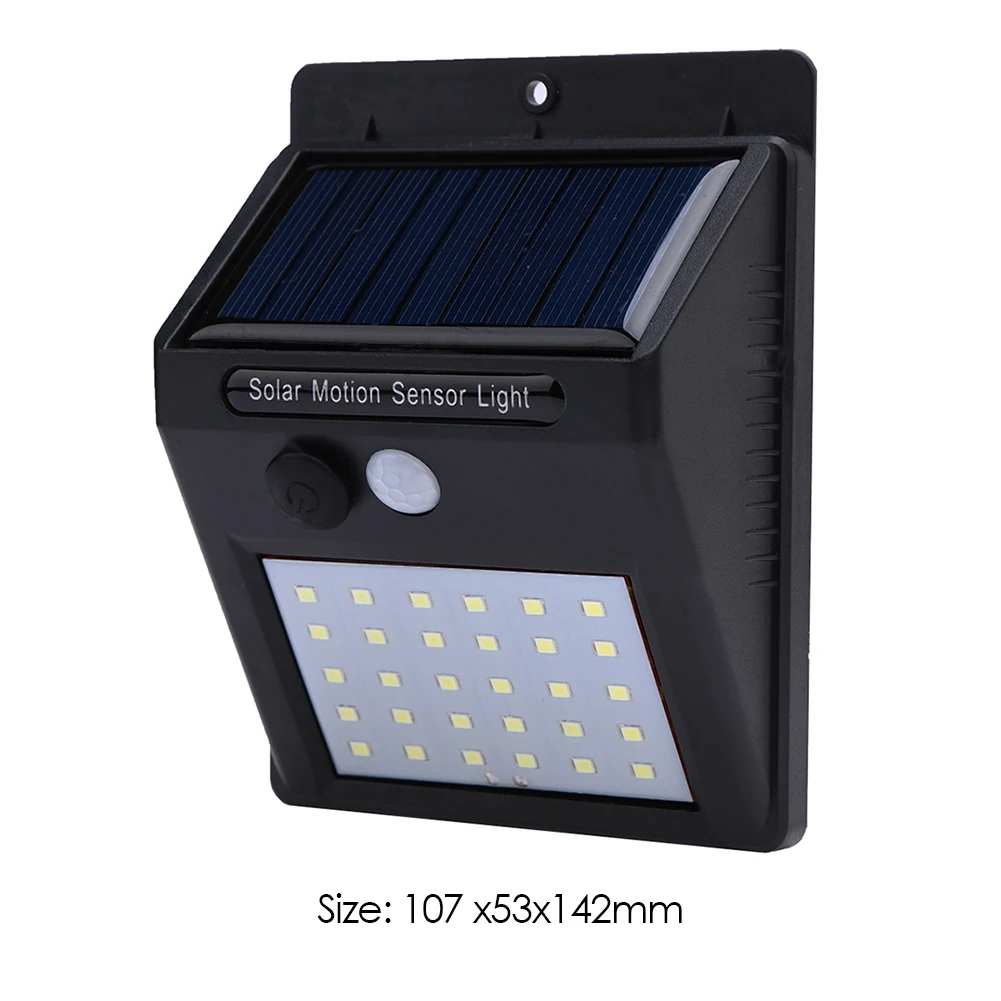 Waterproof Solar Motion Sensor Outdoor Wall Lamp