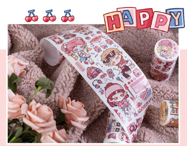 Cute Parade Series Masking Washi Tape Kawaii Fashion Girl Tape Diy Journal  Sticker Label For Scrapbooking Journal Art Project - Washi Tape - AliExpress