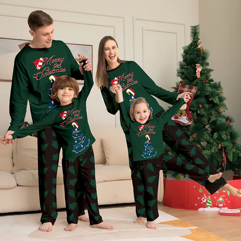thumbnail image 1 of Ropa navideña a juego para toda la familia, novedad de 2025, pijamas, conjuntos, mamelucos para bebé, ropa de dormir informal, pijamas de aspecto familiar navideño, 1 of 5