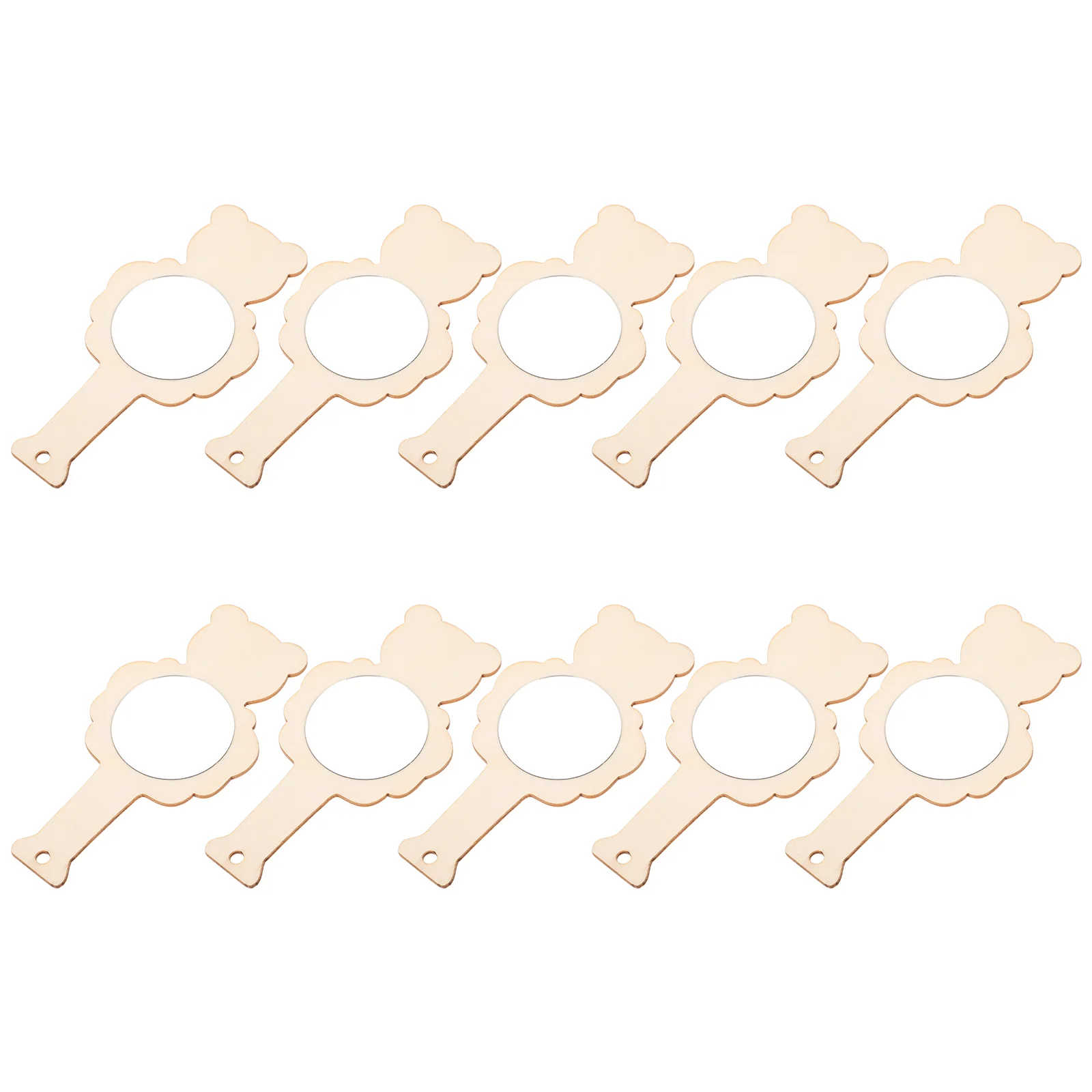 어린이용 작은 나무 거울, DIY 거울 장난감, 다목적 사랑스러운 메이크업 어린이, 10 개