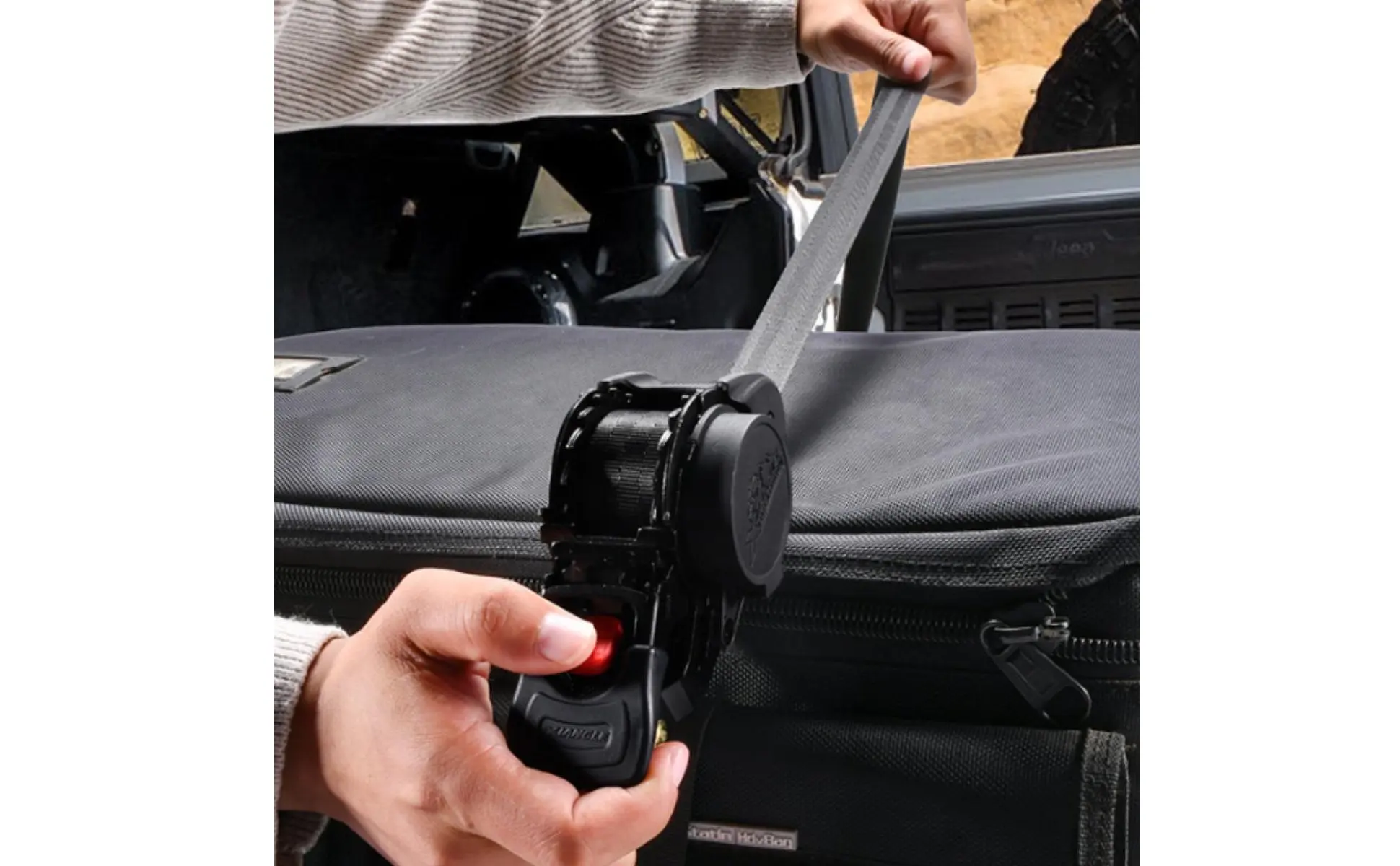 Retractable Ratchet Strap Instant Release Mechanism Retractable Ratchet Straps Automatic-Retracting Freight Strap High-Strength