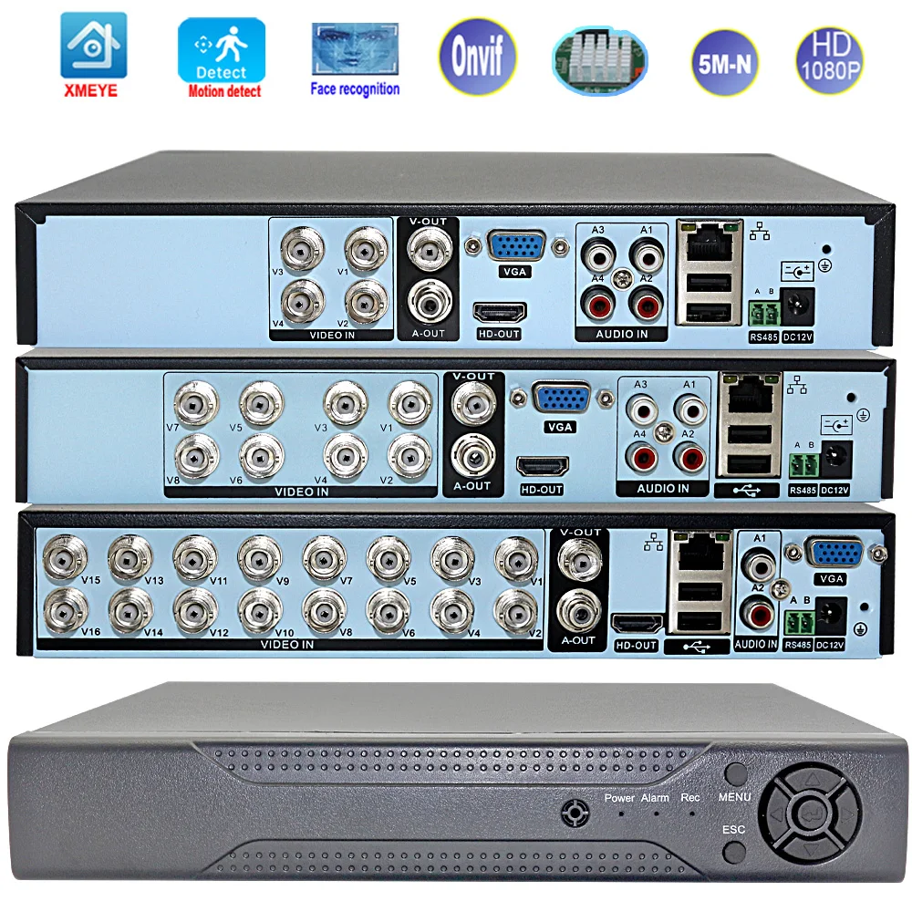 CCTV Smart Dvr Nvr 4/8/16 Channels 5MP-N 1080P Video Surveillance Recorder Support Coaxial Audio Motion Detect For Video Camera 1
