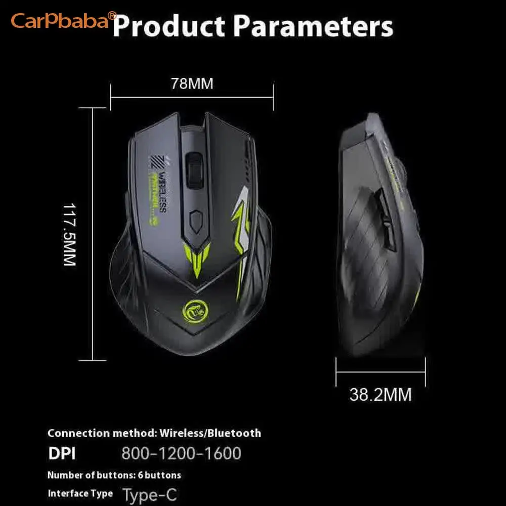Enhanced Wireless Rechargeable Silent Gaming Mouse