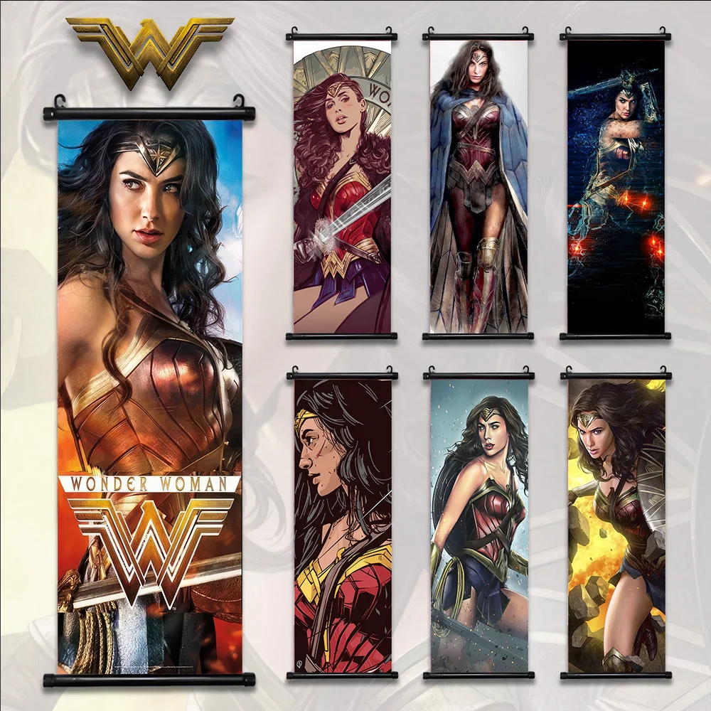 Dc Wonder Woman Movie Wallpaper Comic Poster Wall Artwork Canvas Painting Picture Print Hanging Scroll Home Decoration Art