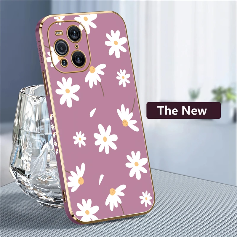 Luxury Flower Plating Silicone Soft Phone Case Cover