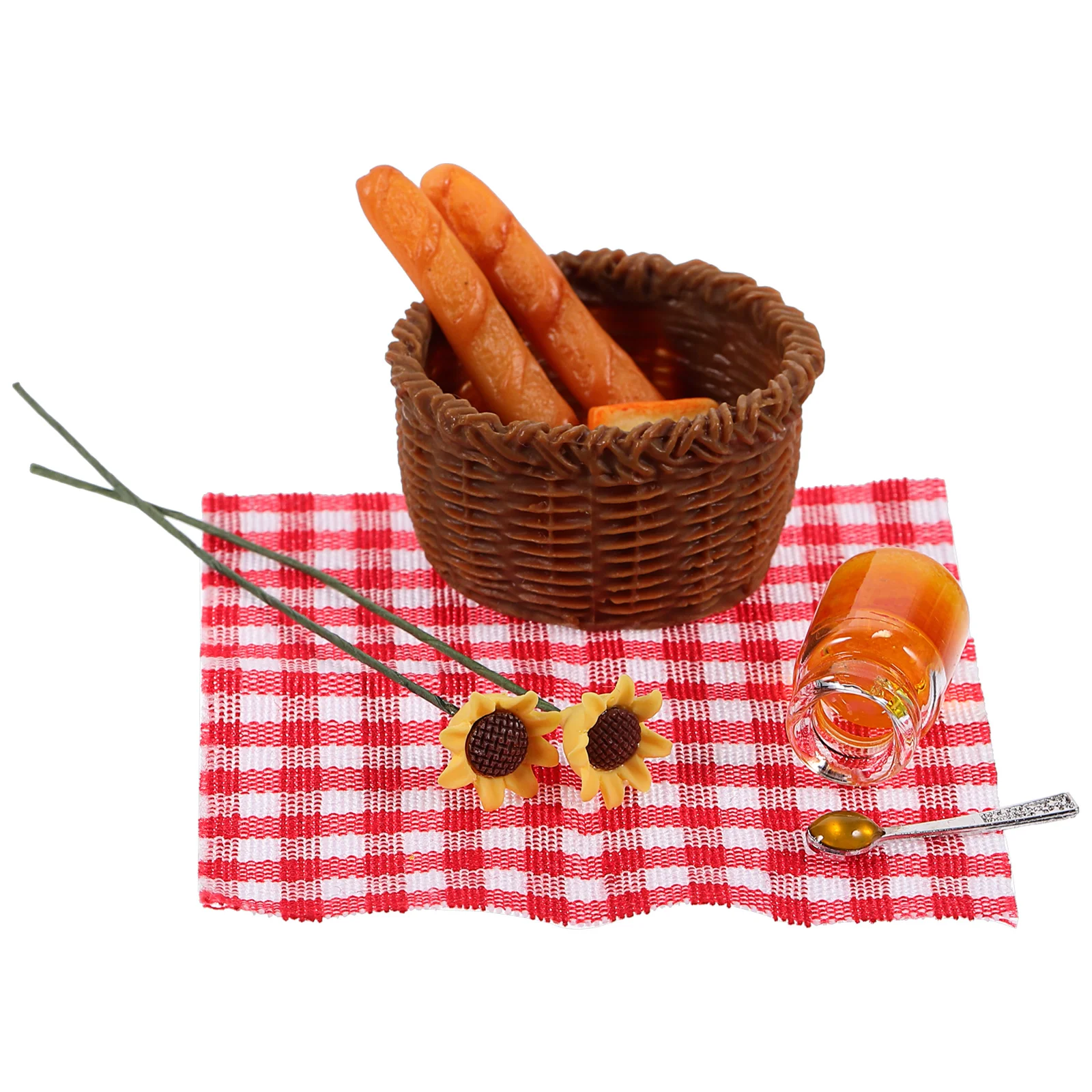 Dollhouse Accessories Party Supplies for Kids DIY Bread Basket Model Toy Photo Props Photoshoot Decoration Cloth Mini