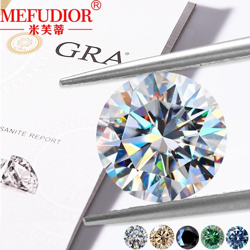 

6.5mm Round 8 Heart 8 Arrow Moissanite Stone Promotion White Loose Gemstone D VVS Excellent Cut Lab Diamond With GRA Pass Test