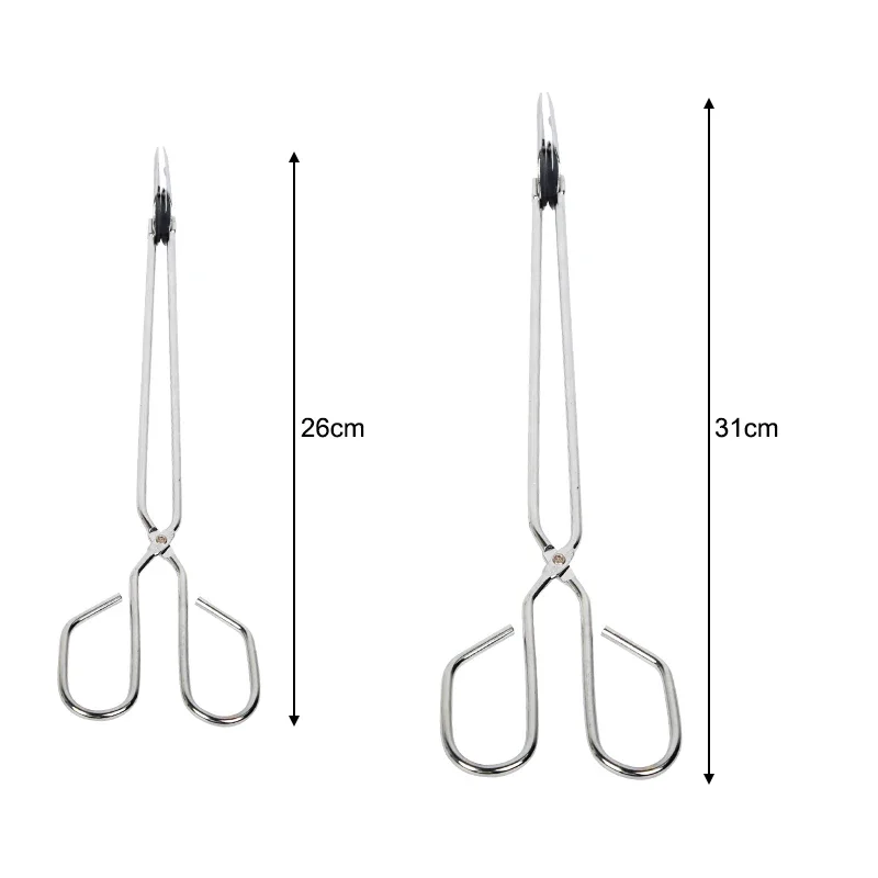 Food Tongs BBQ Stainless Steel Scissors Grilled Food Clip
