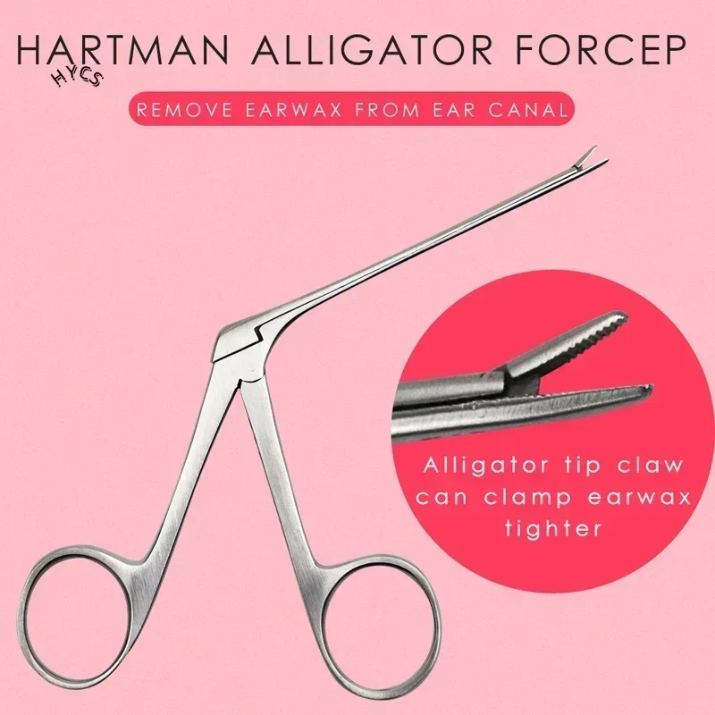 17.5cm Ear Care Picker Pliers Tongs Earwax Remover Micro Alligator Crocodile Hartmann Nasal Forceps Ear Wax Canal Cleaner Clip 3