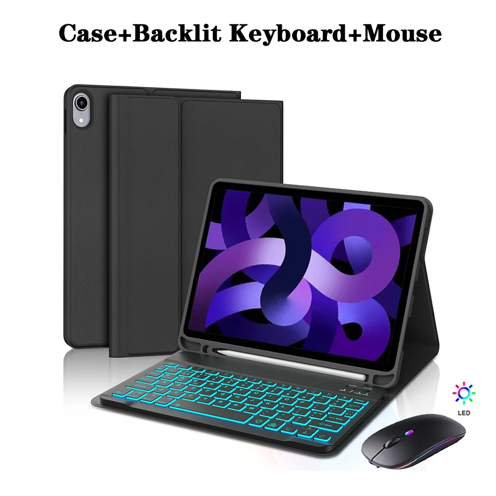 Detachable Keyboard Tablet Case with Pencil Holder