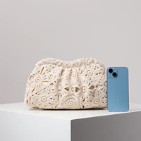 Patterned Hollow Woven Clutch Bag, Simple and Versatile Handbag, Bohemian Beach Bag, Holiday Casual Straw Wallet, Elegant Evening Party Bag (Patterns Are Random) - Image 2