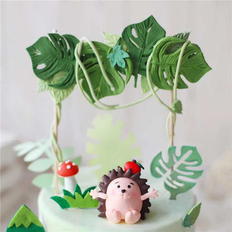 Cake Topper Cake Toppers Cake Decorations Birthday Party Supplies Party Decorations Fox Hedgehog Animals Cake Topper