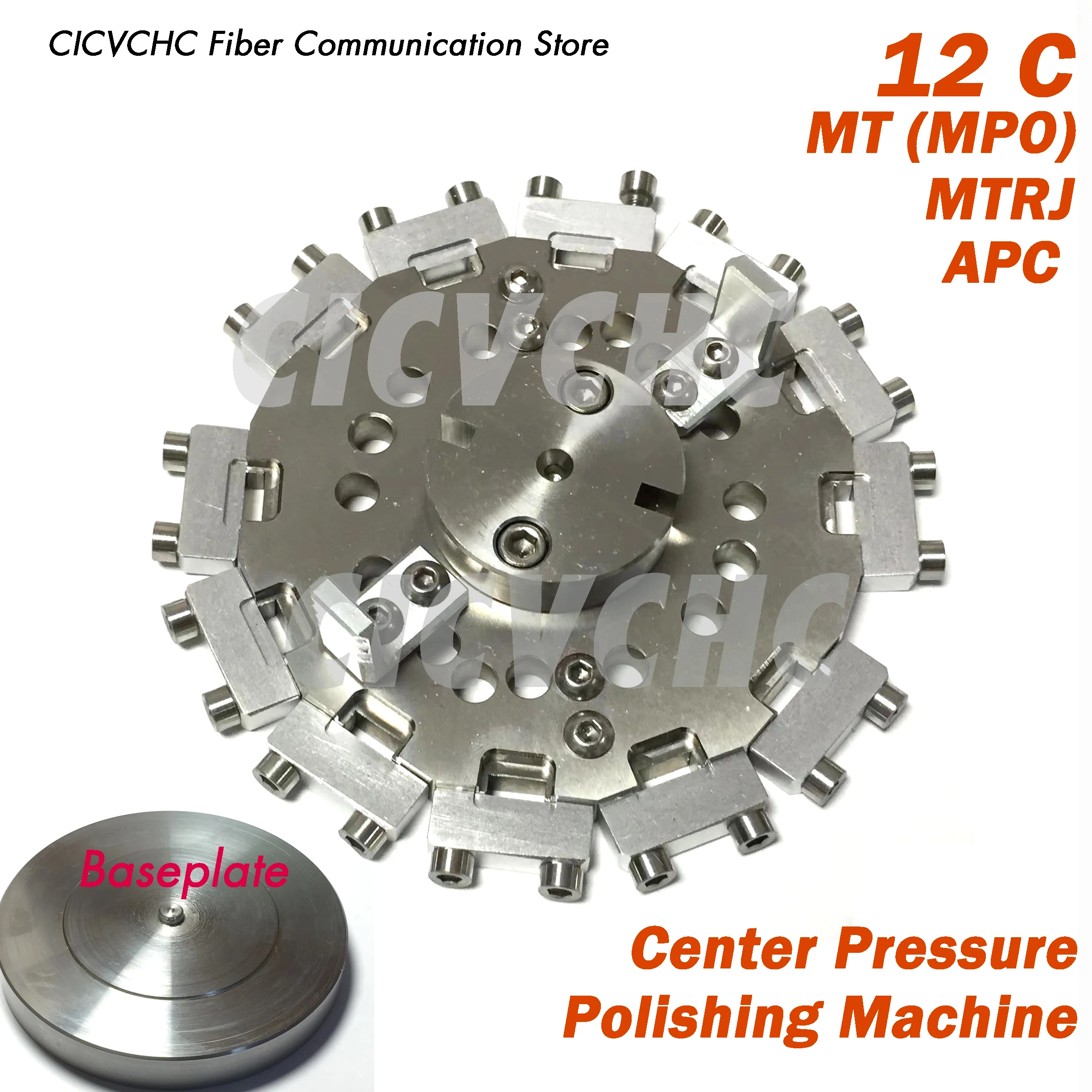 

12C MT Ferrule (MPO) or MTRJ APC Polishing Jig for Center Pressure Polishing Machine