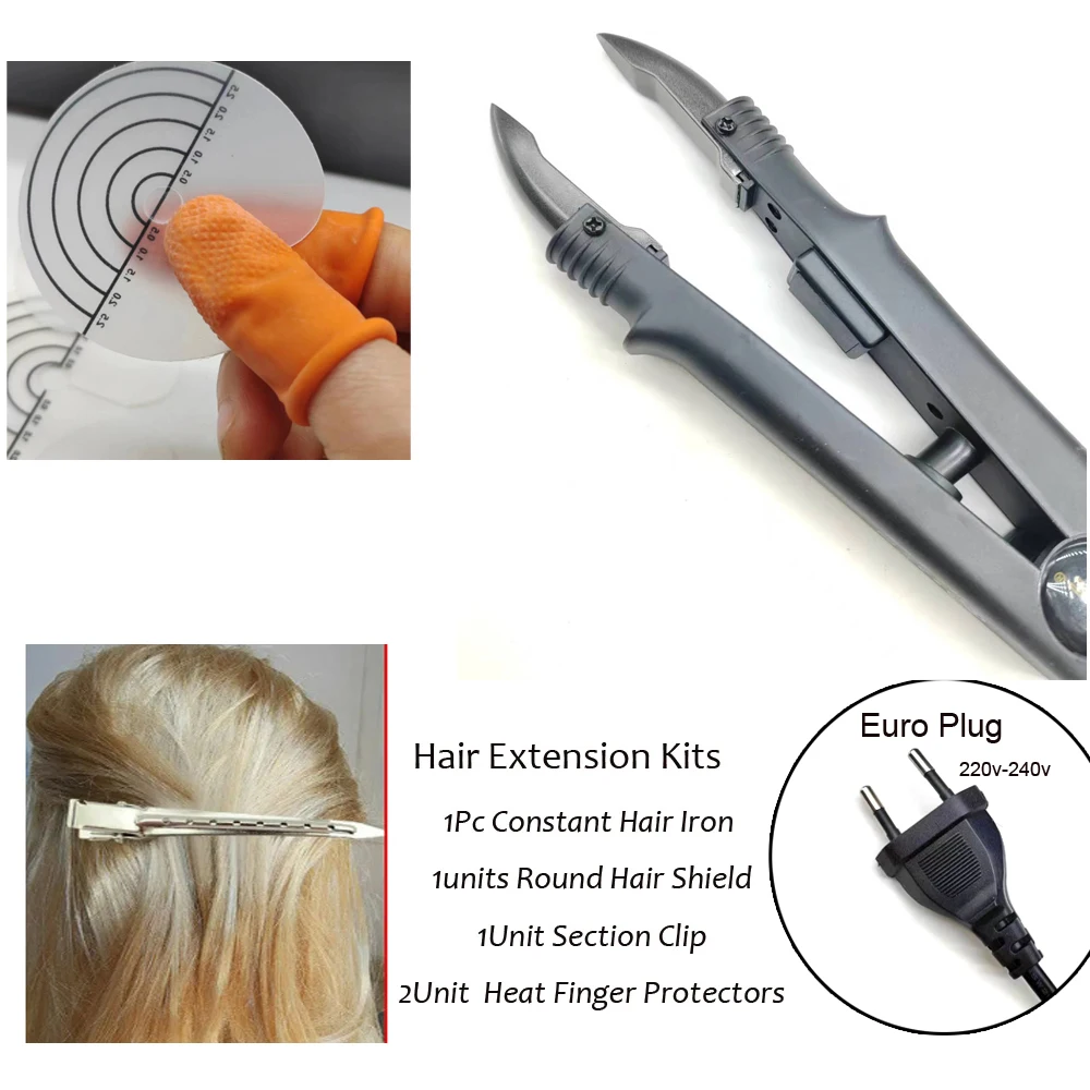 Extension Tongs 1Pc Hair Connectors Flat Tip Constant Loof Hair Extension Iron Connectors With Tools Section Clip hair extension tool