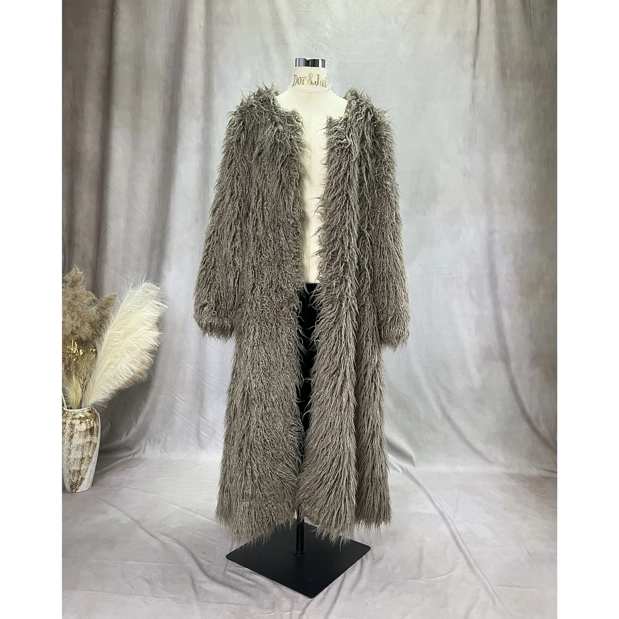 Don&Judy Fur Long Coats Maternity Pregnancy Women Overcoat Large Size Oversize Faux Fur Jackets Autumn Winter Female Outerwear