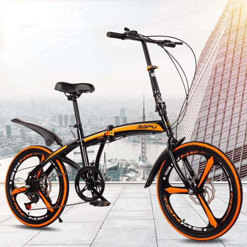 20 Pollici Doppio Freno A Disco Pieghevole Bicicletta Roadmountain Bike Città Velocità Variabile Pieghevole Bicicletta Nuovo