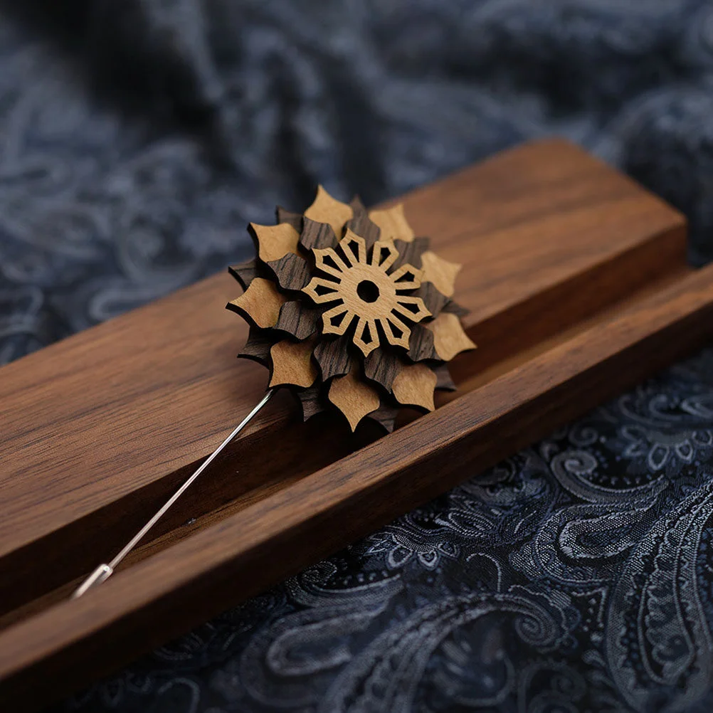 

Мужская деревянная Брошь В Виде Цветка на лацкан