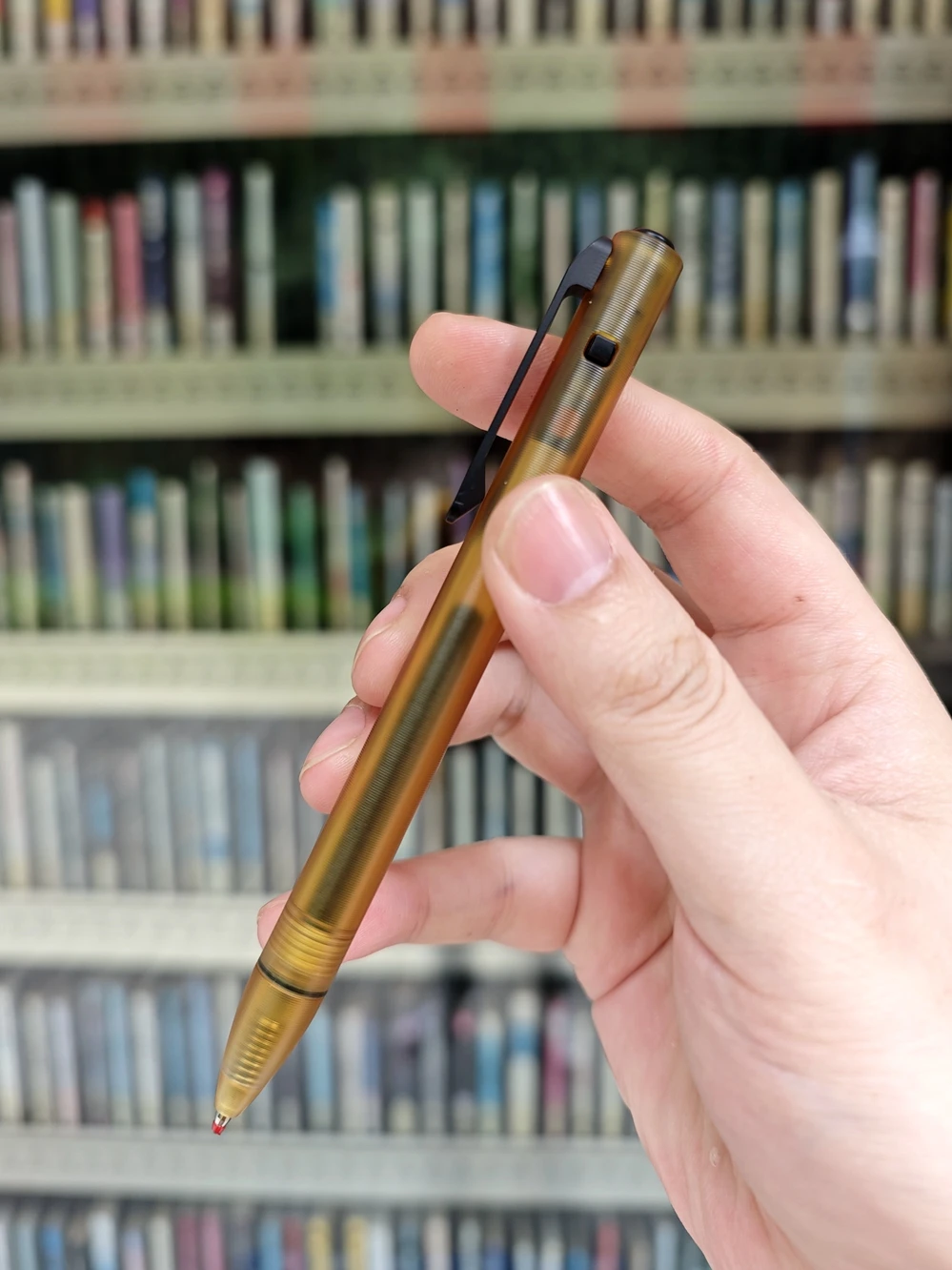 EDC Imported PEI and Titanium Alloy Damascus Steel Signature Pen Writing Multi-functional Portable Outdoor Tools