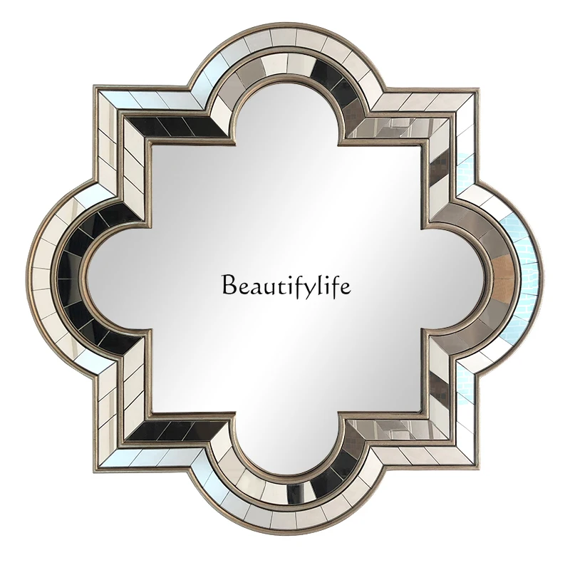

European Decoration Mirror American Living Room Background Wall Hanging Mirror