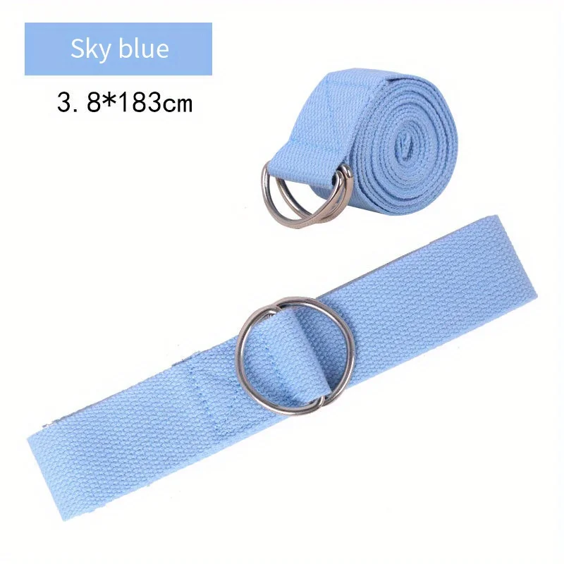 Durable Cotton Yoga Strap Metal D Ring