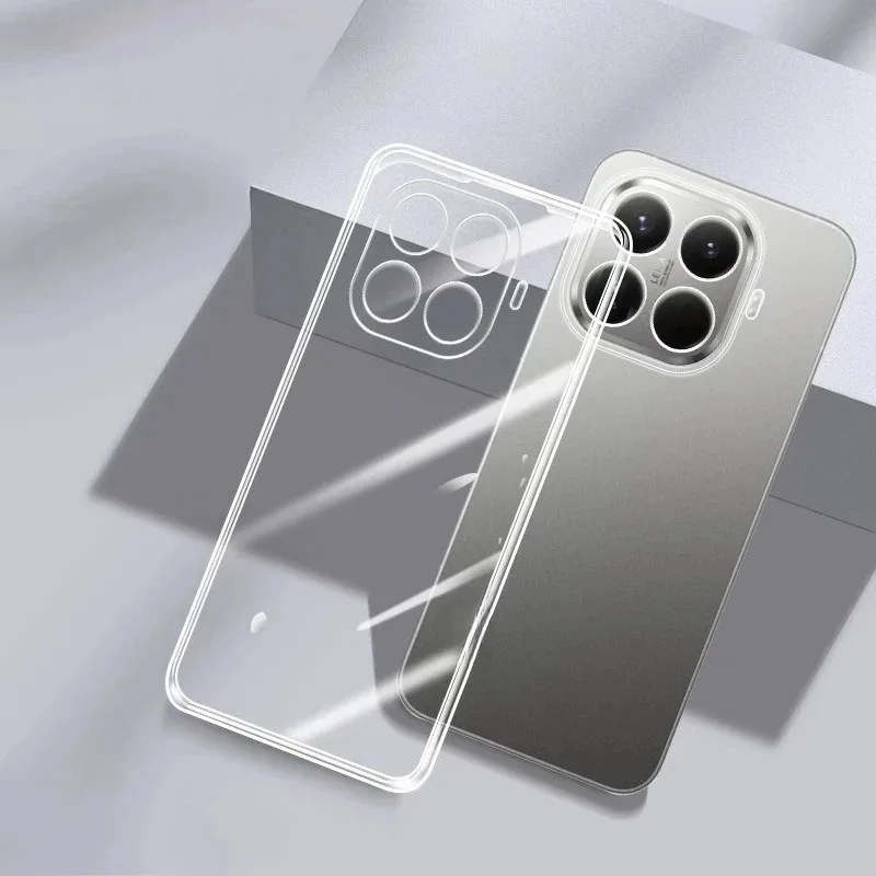 Transparent TPU Phone Case - Clear Liquid Silicone Soft Cover Protective Back Shell