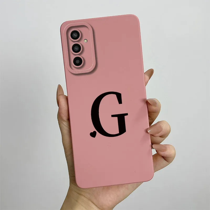 Cute Initial Letters Full Protection Shockproof Soft Silicone Phone Case