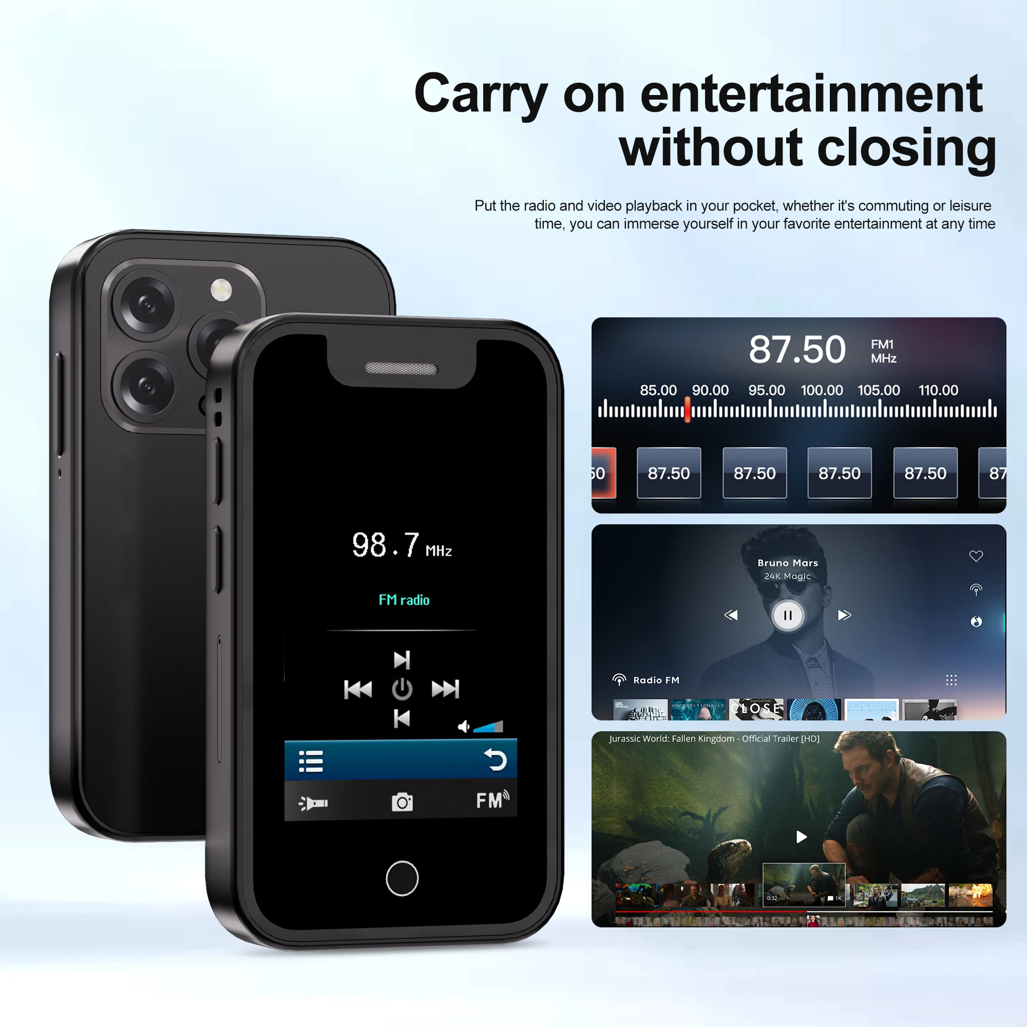 SERVO BM16 PRO Mini Touch Screen Mobile Phone Dual SIM Standby Magic Voice Bluetooth Dial FM Radio 2G GSM 2.4" Feature Cellphone