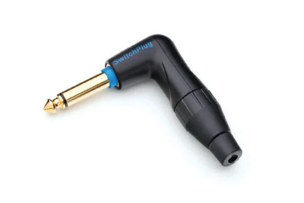 Amphenol Audio Silent plug 6.35 mm/(1/4" Jack) Thermoplastic Backshell TM1P and TMP1B Standard finish, gold plating, switch plug