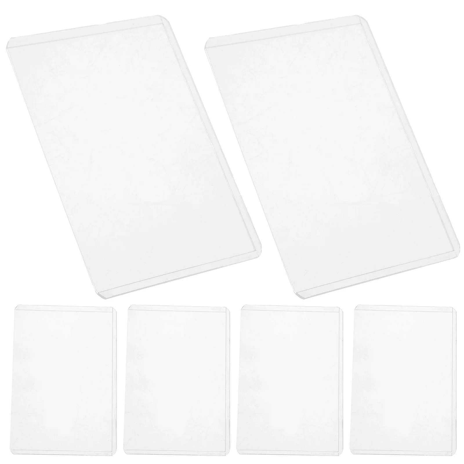 20 Pcs Card Protectors Game Trading Cards Sleeve Clear Sleeves Cover for Covers Abs Portable Deck 50 pcs container labels card cover work cards protector lanyard id holder clear