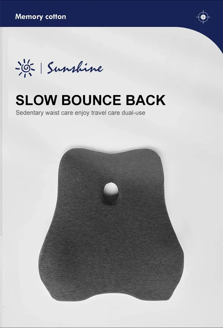 Office Waist Pillow Ergonomic Lumbar Support memory foam 4D Curved Waist Pad Car Waist Rest Office Waist Pillow Ergonomic Lumb 5