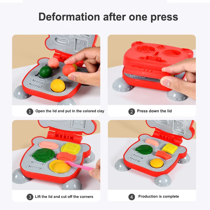 New Clay Plasticine Special Hamburger Machine Mold Children's Play House DIY Plasticine Clay Tools 4
