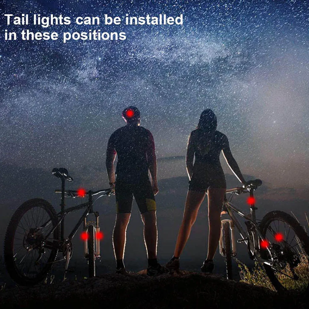 USB Rechargeable LED Bike Tail Light - 100 Lumens Bicycle Rear Lamp Accessory