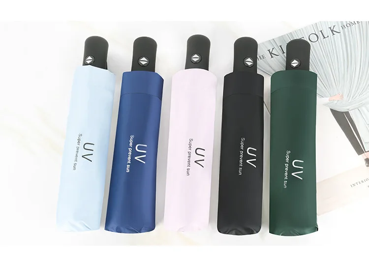 Description Picture 4 of itemWindproof Multi-Color Travel Automatic Open and Closeumbrella, 8 Ribs Rain Gear, Sun Umbrella, Household Merchandise, 30Pcs
