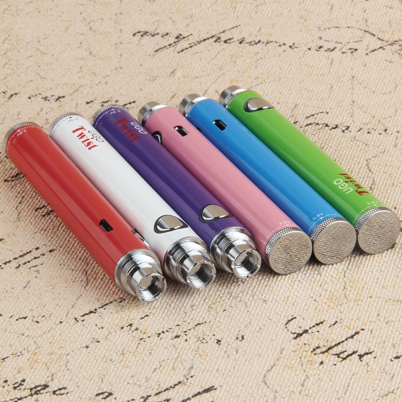 

10Pcs/Lot Vape Pen UGO Twist E-cigarette Adjustable Voltage 3.3V-4.8V 510 Thread Battery Pen No Charger Vapes Electronic Vaper