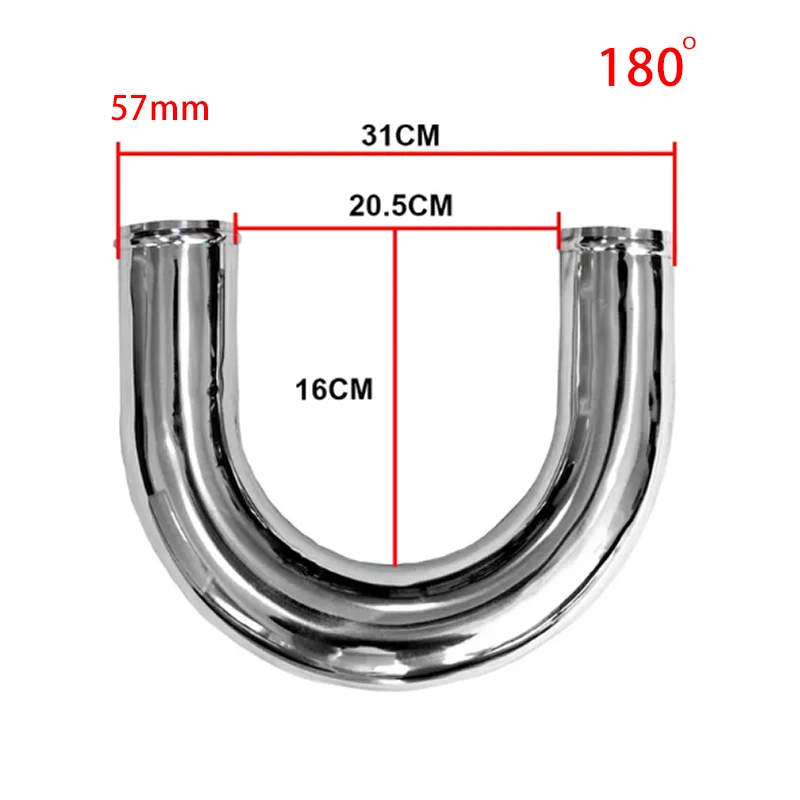 intercooler intake pipe 0/45/90/180 degree aluminum tube universal 2.25 Inch "57mm intercooler cold intake pipe racing turbo high flow