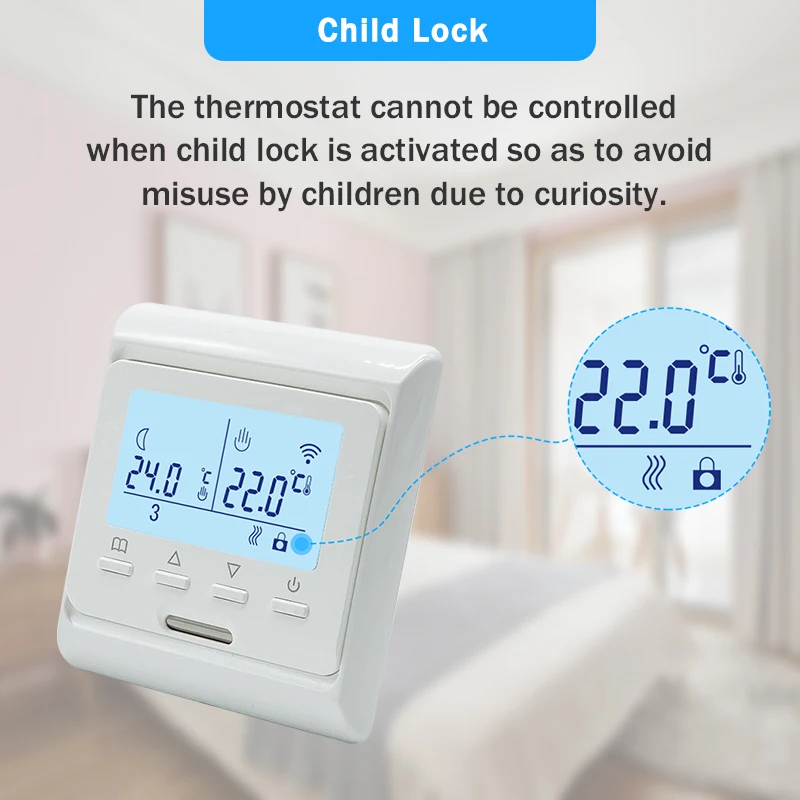 Termostato Pilas Termostato Digital Programable Para Suelo
