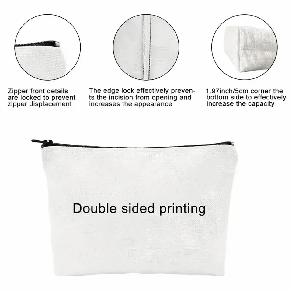 Chique make-uptasje van polyester met stippen, schattig en modieus, met ritssluiting, draagbaar reis-organizer, ideaal als toilettas._voghion.com