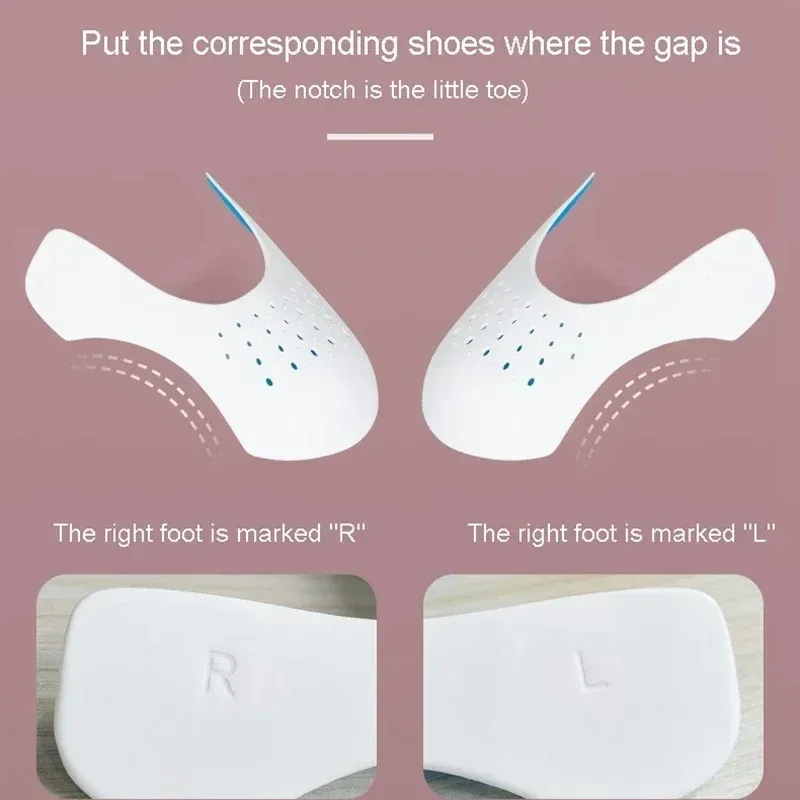 

Double-laye Anti Crease Washable Protector Bending Crack Toe Cap Support Shoe Stretcher Lightweight Keeping Sports Shoes Shield