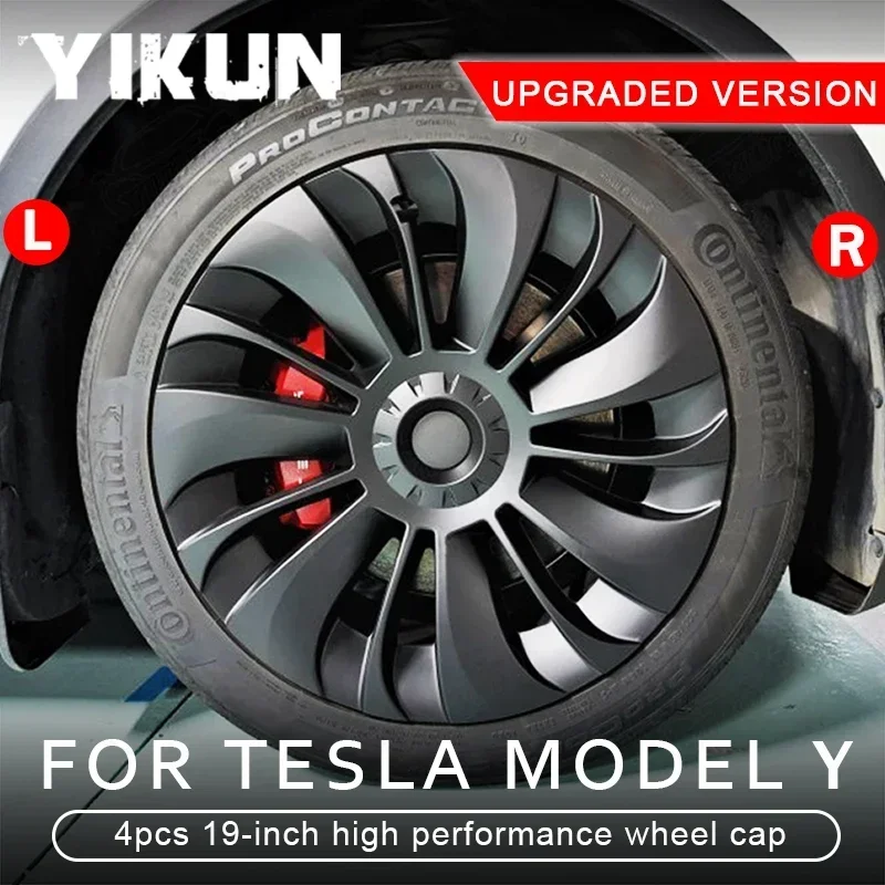 19 Inch Wheel Cover for Tesla Model Y Performance Replacement Automobile Hubcap Full Rim Cover Car Accessories 4PCS,wheel hub caps