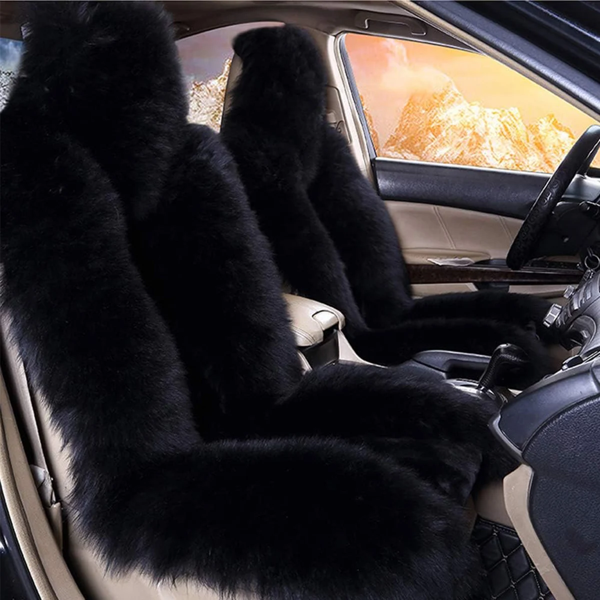 Plush artificial sheepskin, wool fur car seat covers are suitable for SUVs  and trucks, and are soft, plush synthetic wool, Buck - AliExpress