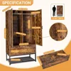 Armoire, Wardrobe Closet with Hanging Rod, Bedroom 71" Freestanding Wardrobe Cabinet with Doors, Adjustable Shelves and Drawer 5