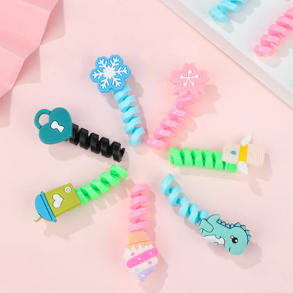Universal Charging Cable Protector and Organizer - Cable Holder, Winder, and Management Clip