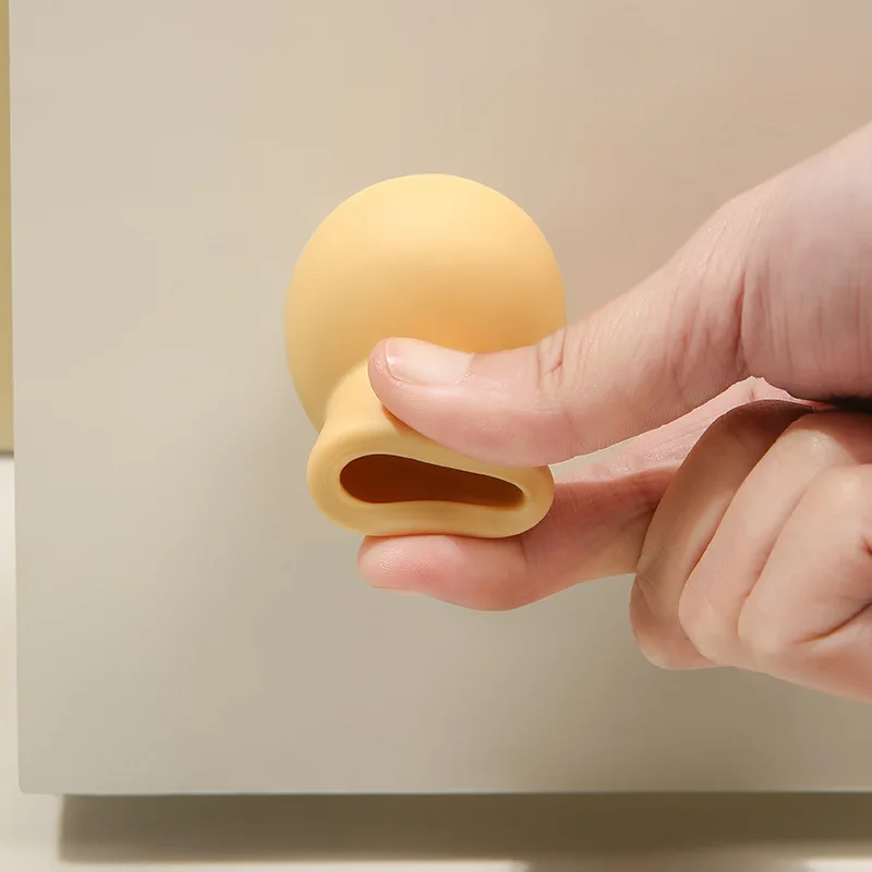 Houseeker Silent Silicone Anti-collision Door Stops Punch Free Safety Suction Stopper Toe Shoes Sticker Doorknob Mat