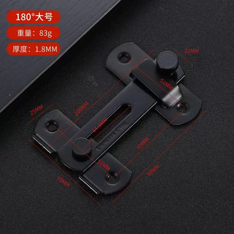 Stainless Steel Right Angle Sliding Gate and Cabinet Door Latch with Screws