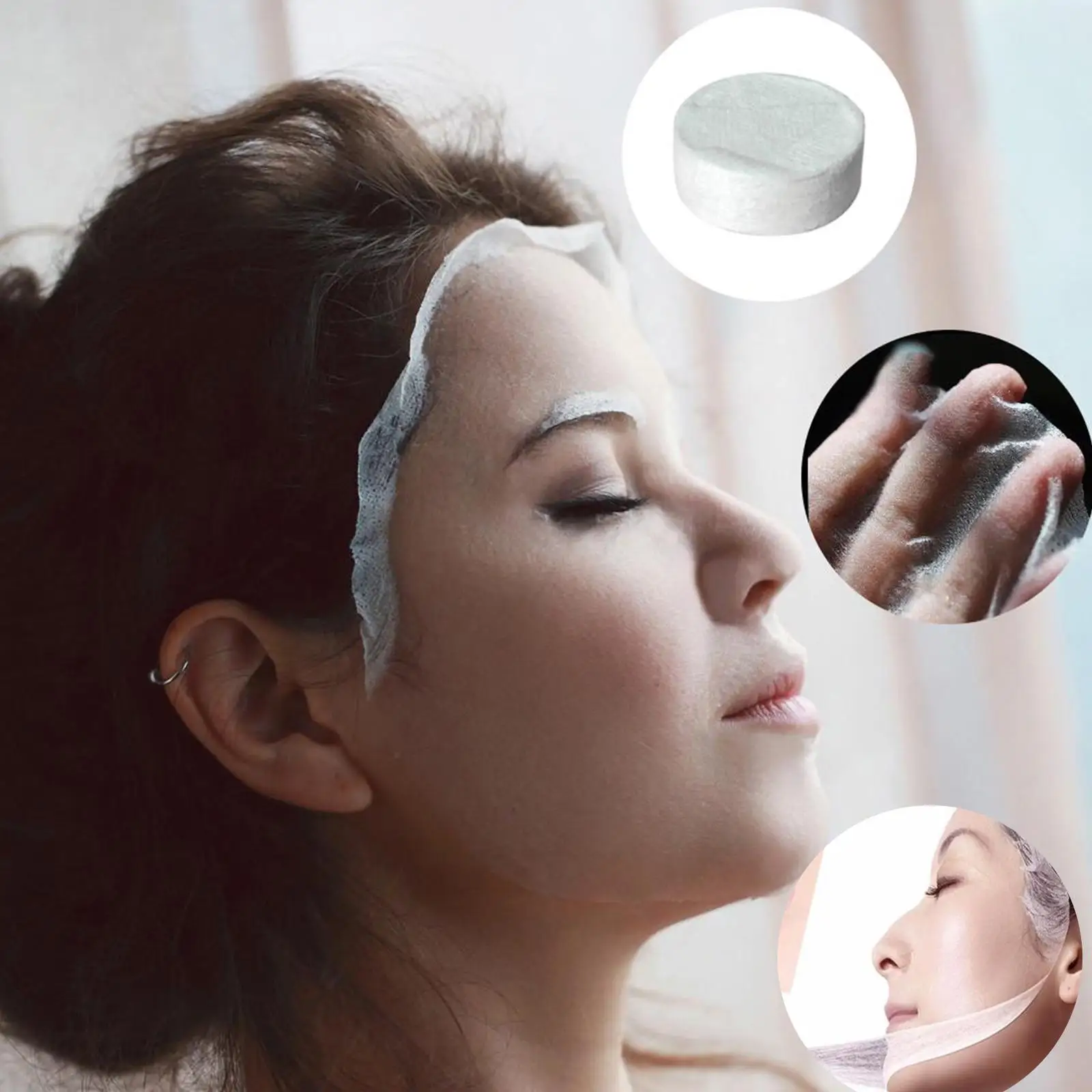 

50 шт./упаковка, одноразовые полотенца для лица, из натурального хлопка