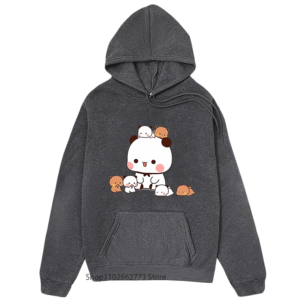 

Women Hoodies Bubu and Dudu Sweatshirt Panda Bear Graphic Clothes Kawaii Cute Tops Girl Long Sleeve Casual Y2k Sudaderas Funny